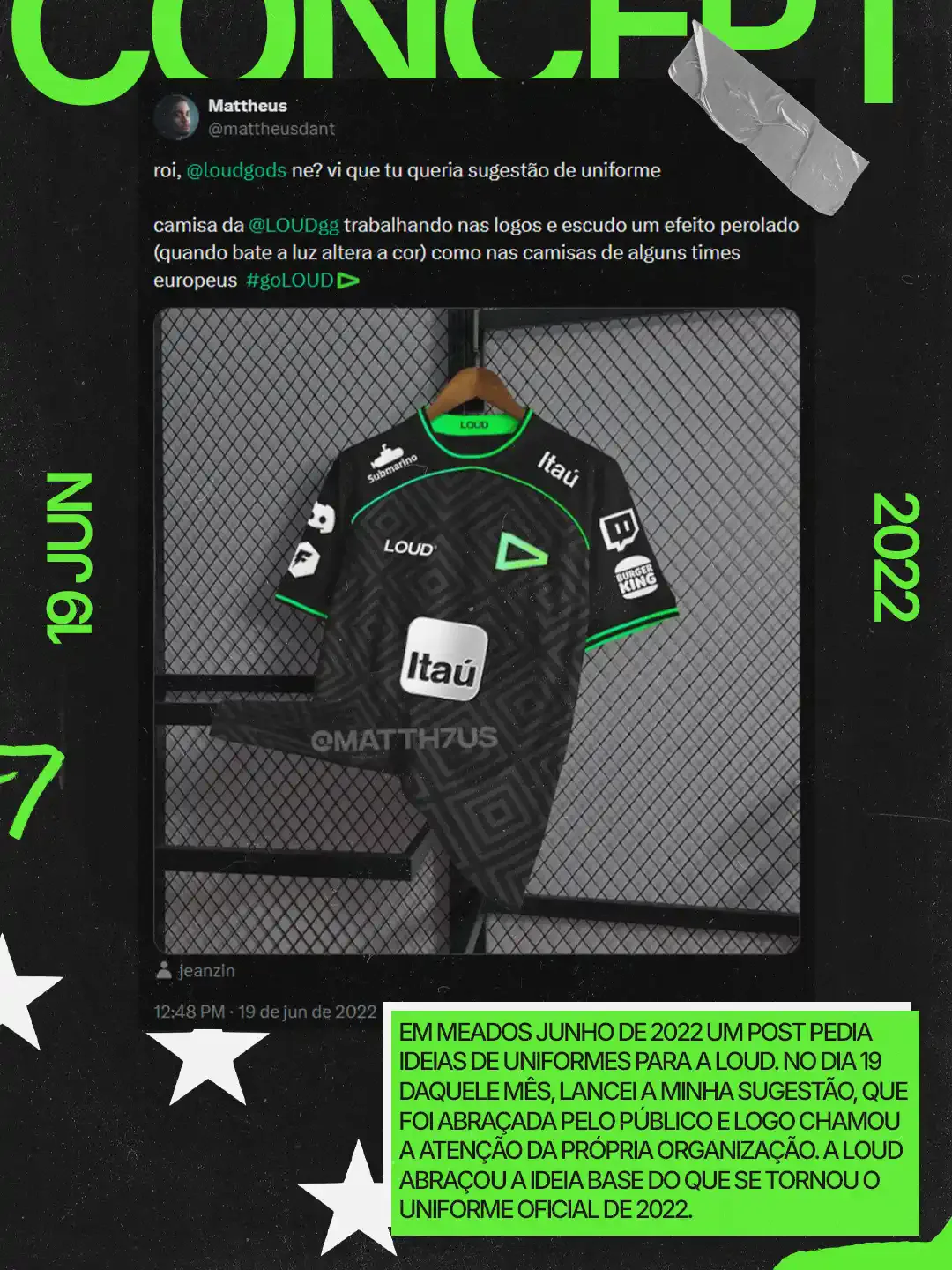 LOUD 2022 jersey concept board